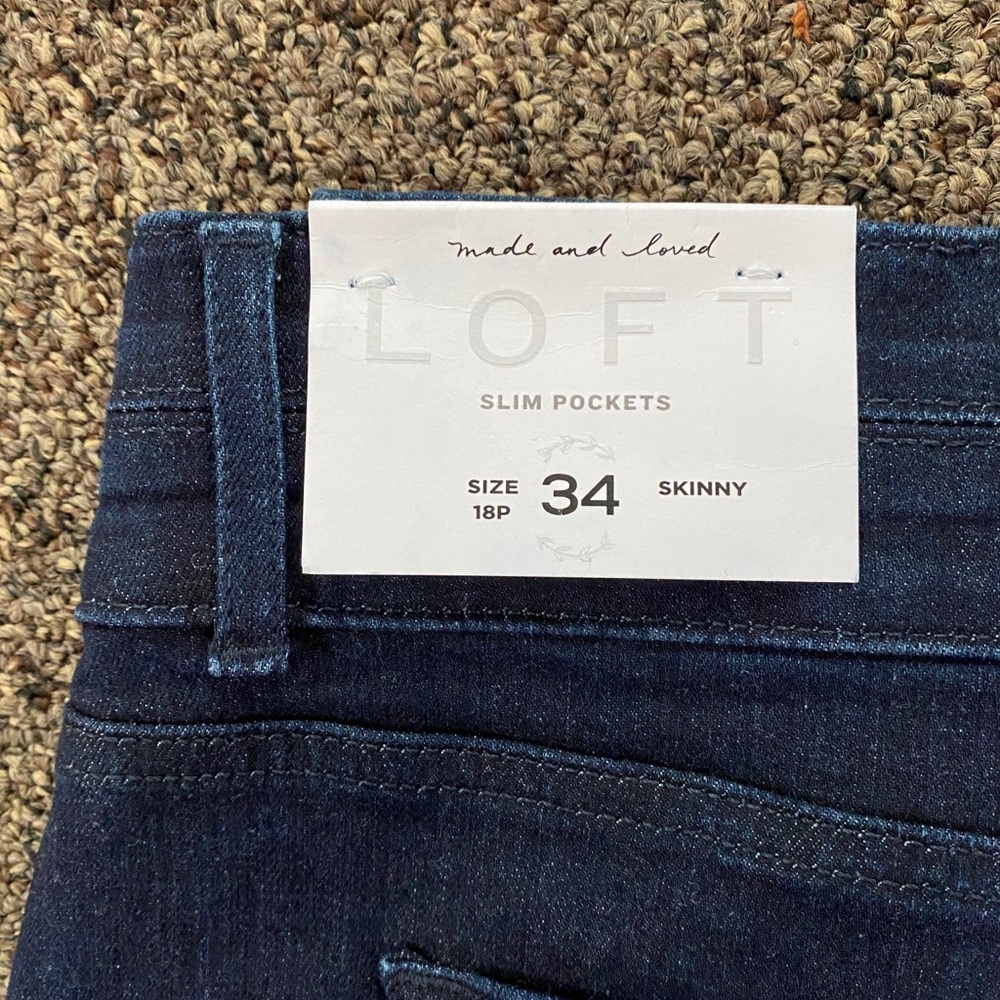 Loft Jeans, NWT, Mid-Rise, Ankle Length, Dark Wash